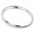 Simple and lite silvery bangle bracelet from Republic Mercantile, featuring a sleek, minimalist design with a smooth finish.