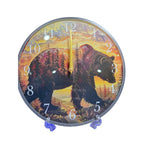 NEW Pine Ridge Bear 13" Clock. Analog.