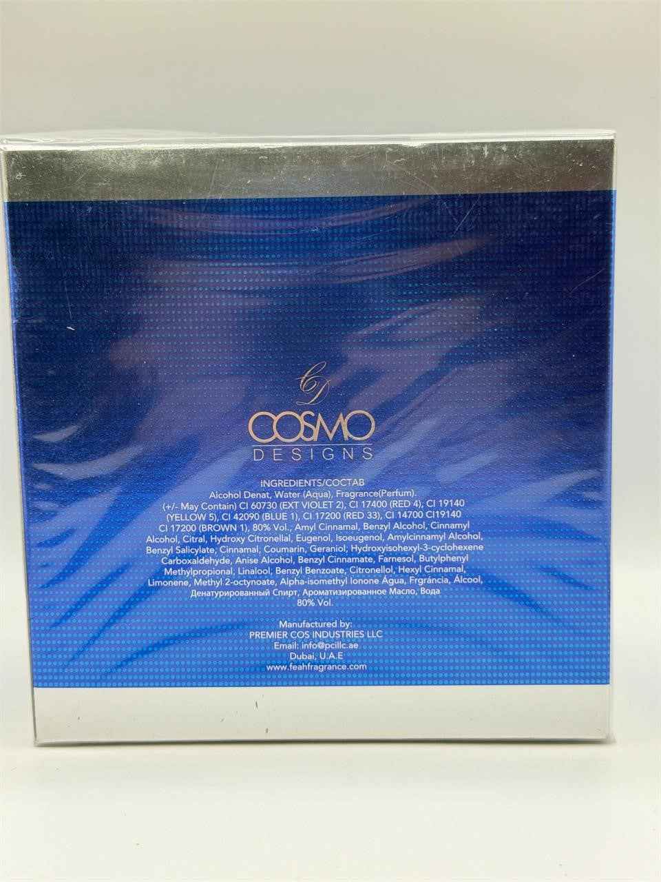 Cosmo 1 New Give & See men's fragrance bottle with sleek design and modern packaging, showcasing the Cosmo brand.