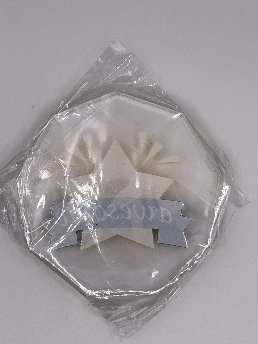 Clear 2.5 inch acrylic award with "Awesome" engraving, ideal for recognition or achievement displays by Republic Mercantile.