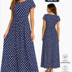 Mengpipi Women's Polka Dot Maxi Dress - Size: M