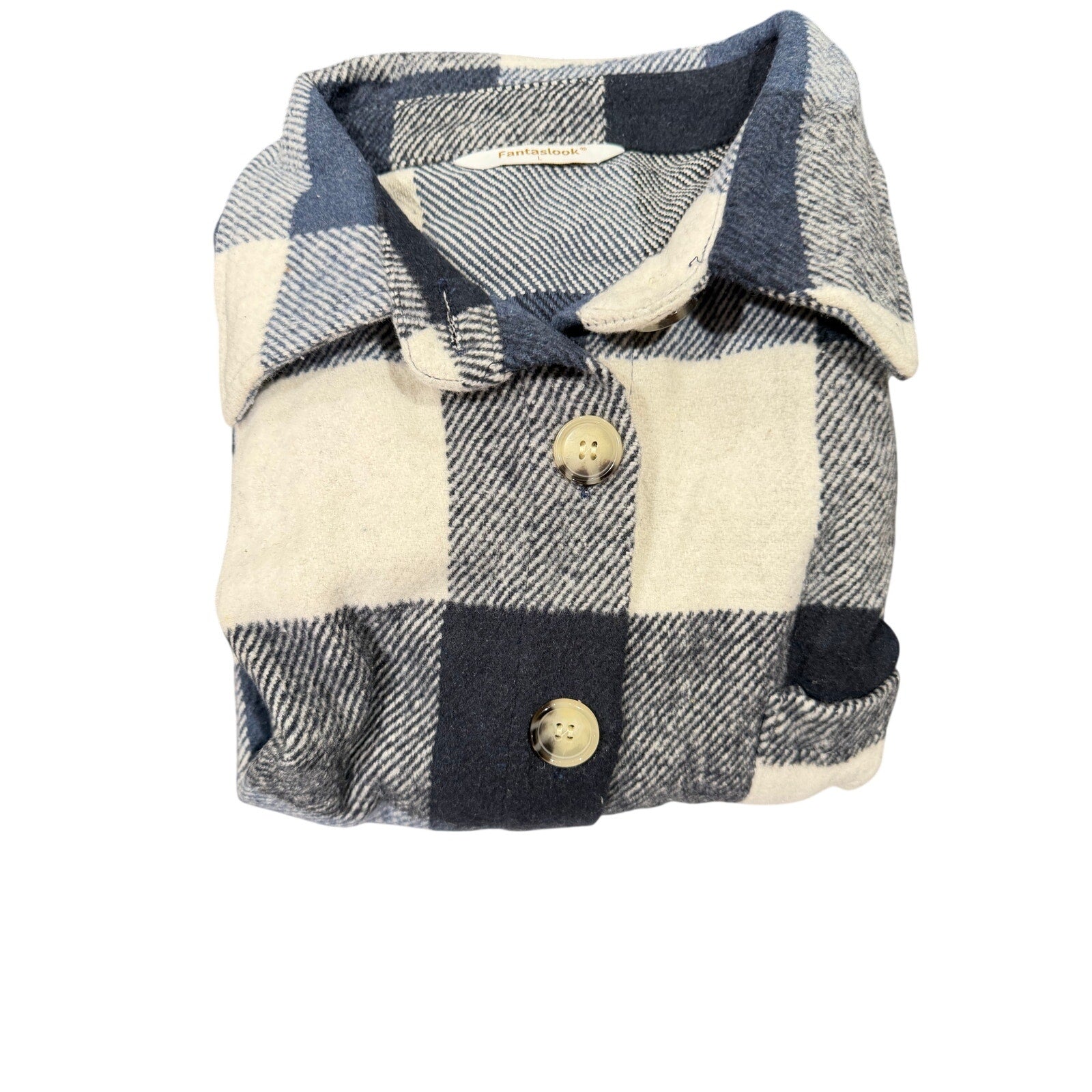 Fantaslook "Boyfriend Flannel" Shirt Long Sleeve Size L