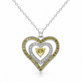 Yellow heart pendant necklace from Republic Mercantile featuring a dainty gold chain and a bright yellow heart-shaped pendant.