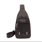 Jingpin Daily Single Strap Crossbody Backpack in coffee brown with adjustable strap and compact design, suitable for unisex use.