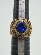 Men's US Navy signet ring in blue with size 9 from Republic Mercantile, featuring a detailed navy-themed design on the front.