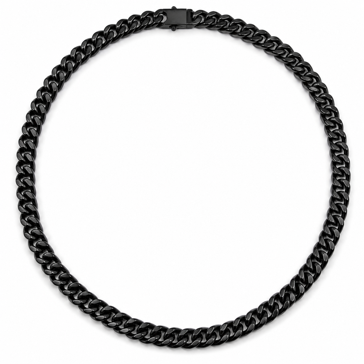 20-inch men's Cuban chain necklace by Republic Mercantile featuring thick, durable stainless steel chains with a polished finish.