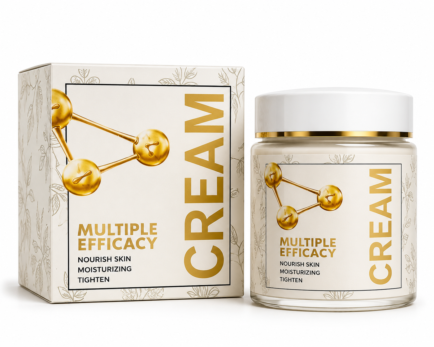 Lanemay Multi-Efficacy Skin Moisturizer jar with a white lid and clear label, shown on a light background.