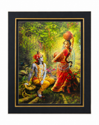 12x16 inch Indian Garden art print on canvas by Republic Mercantile, featuring vibrant floral and garden scene.