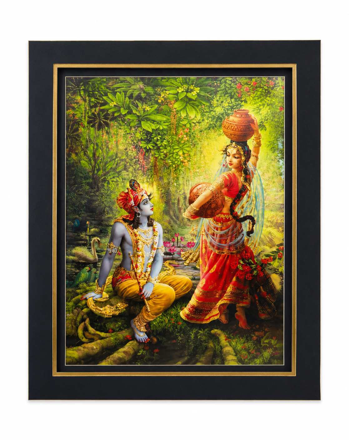 12x16 inch Indian Garden art print on canvas by Republic Mercantile, featuring vibrant floral and garden scene.