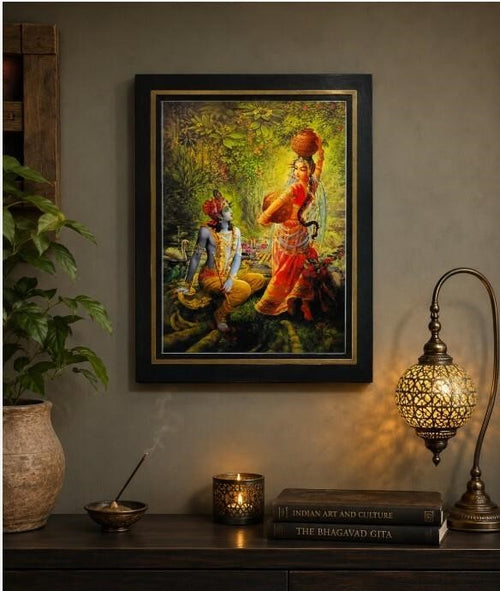 Indian Garden art print on canvas by Republic Mercantile, 12x16 inches, featuring lush garden scenery and vibrant colors.
