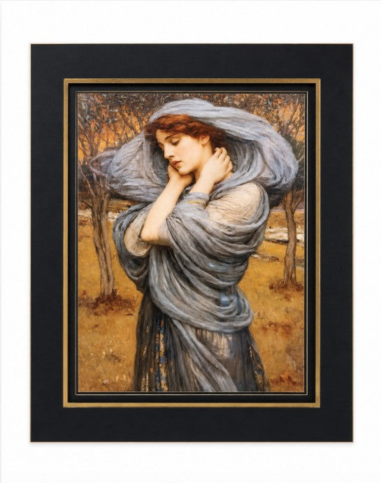 12x16 inch art print on canvas featuring 1903 Boreas design by Republic Mercantile, showcasing detailed historical artwork.