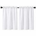 OVZME 30x30 inch White Curtains for Rods