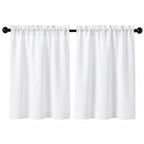 OVZME 30x30 inch White Curtains for Rods