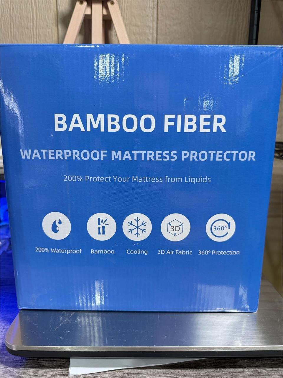 Bamboo waterproof California King mattress protector by Republic Mercantile, showing soft, breathable fabric and secure fitted design.