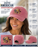 USA Ladies Ball Cap by Republic Mercantile with 250th Anniversary embroidery, featuring a curved brim and adjustable strap.