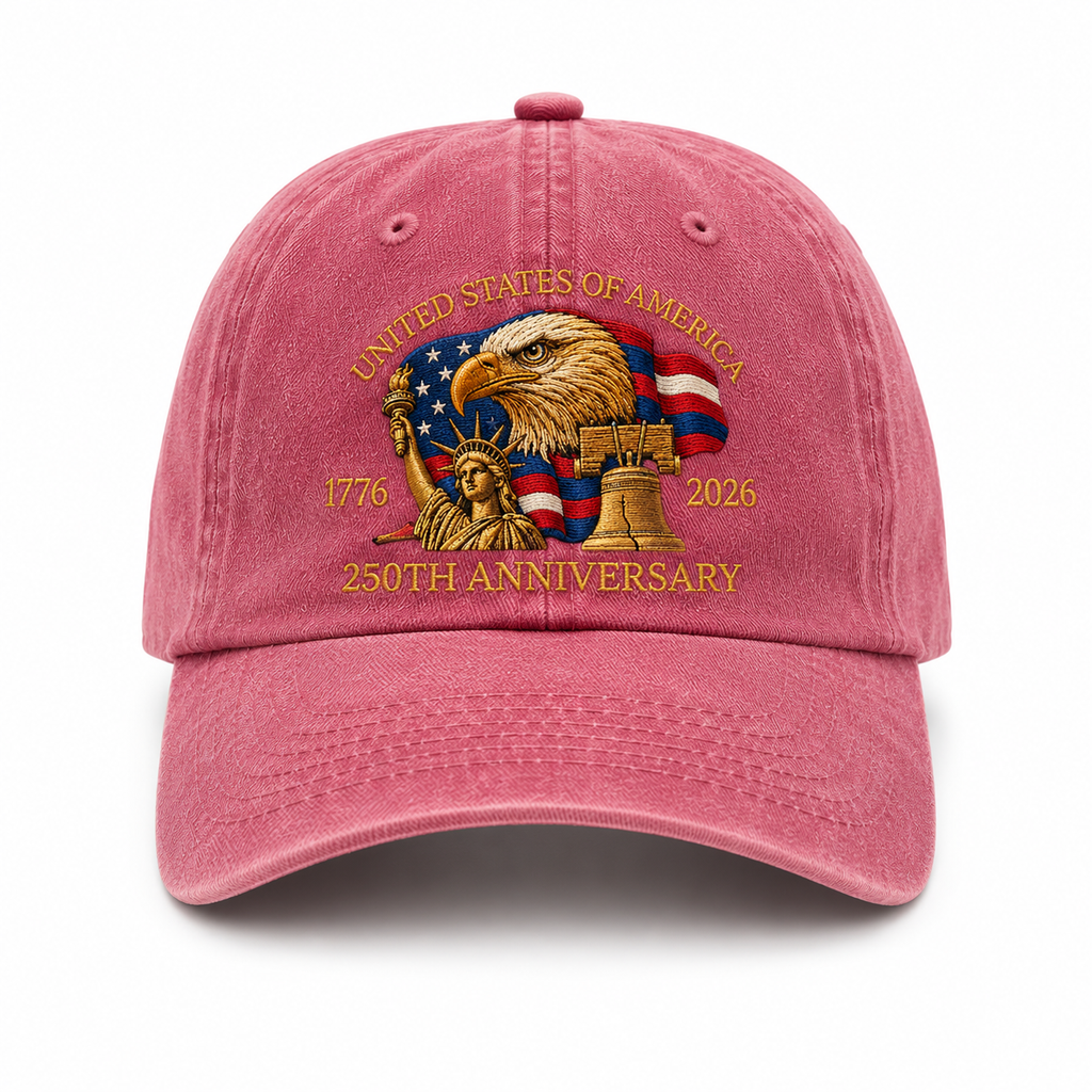USA Ladies Ball Cap by Republic Mercantile featuring 250th anniversary embroidery and a classic curved brim.