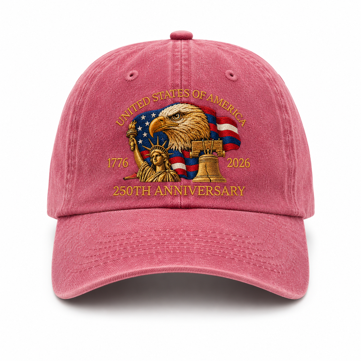 USA Ladies Ball Cap by Republic Mercantile featuring 250th anniversary embroidery and a classic curved brim.