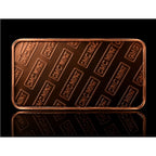 Ten AVDP oz .999 fine copper collectible bar from CMC Mint, showing detailed engravings and shiny copper surface.
