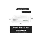 EcoElectronix Automatic Electric Stapler 30-Sheet Jam-Free AC/Battery (WHITE)