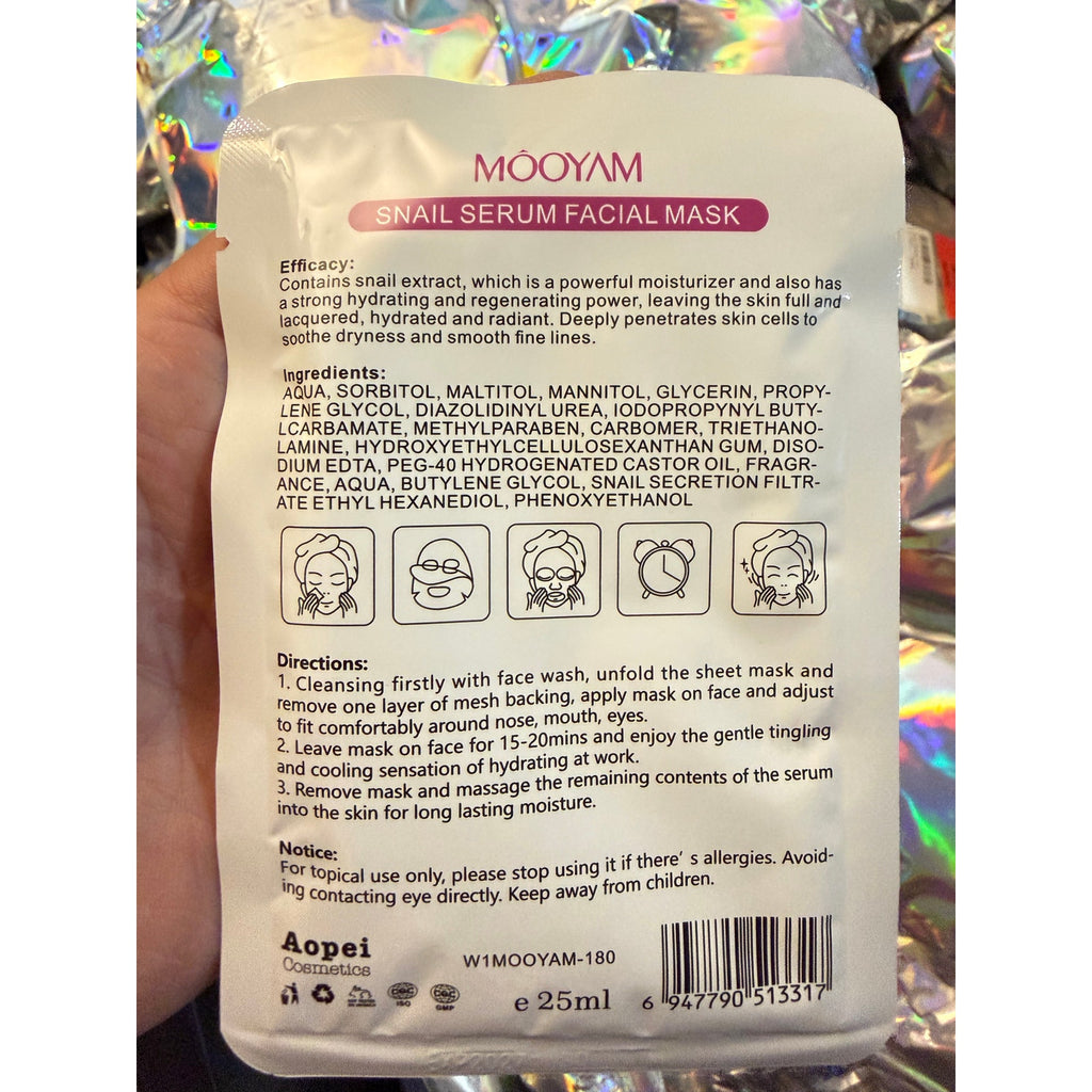 Mooyam Snail Serum Facial Mask 10-Pack