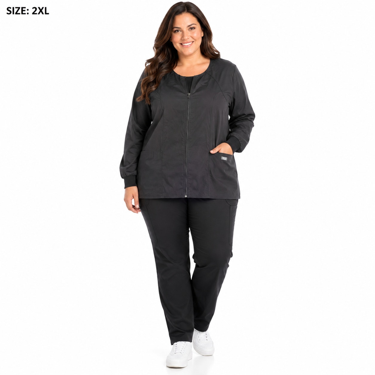 Cherokee Workwear Core Stretch Women’s Zip Jacket 2XL