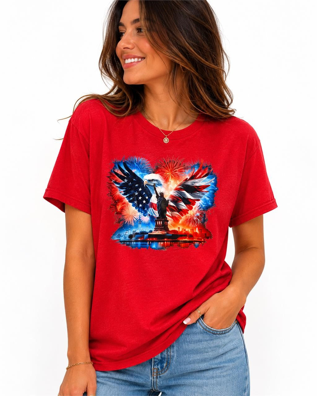 Red Republic Mercantile 250th Anniversary T-shirt in size large, front view showing the commemorative design.