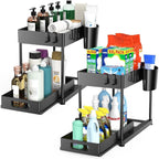 2 Pack Under Sink Organizer with Drawer