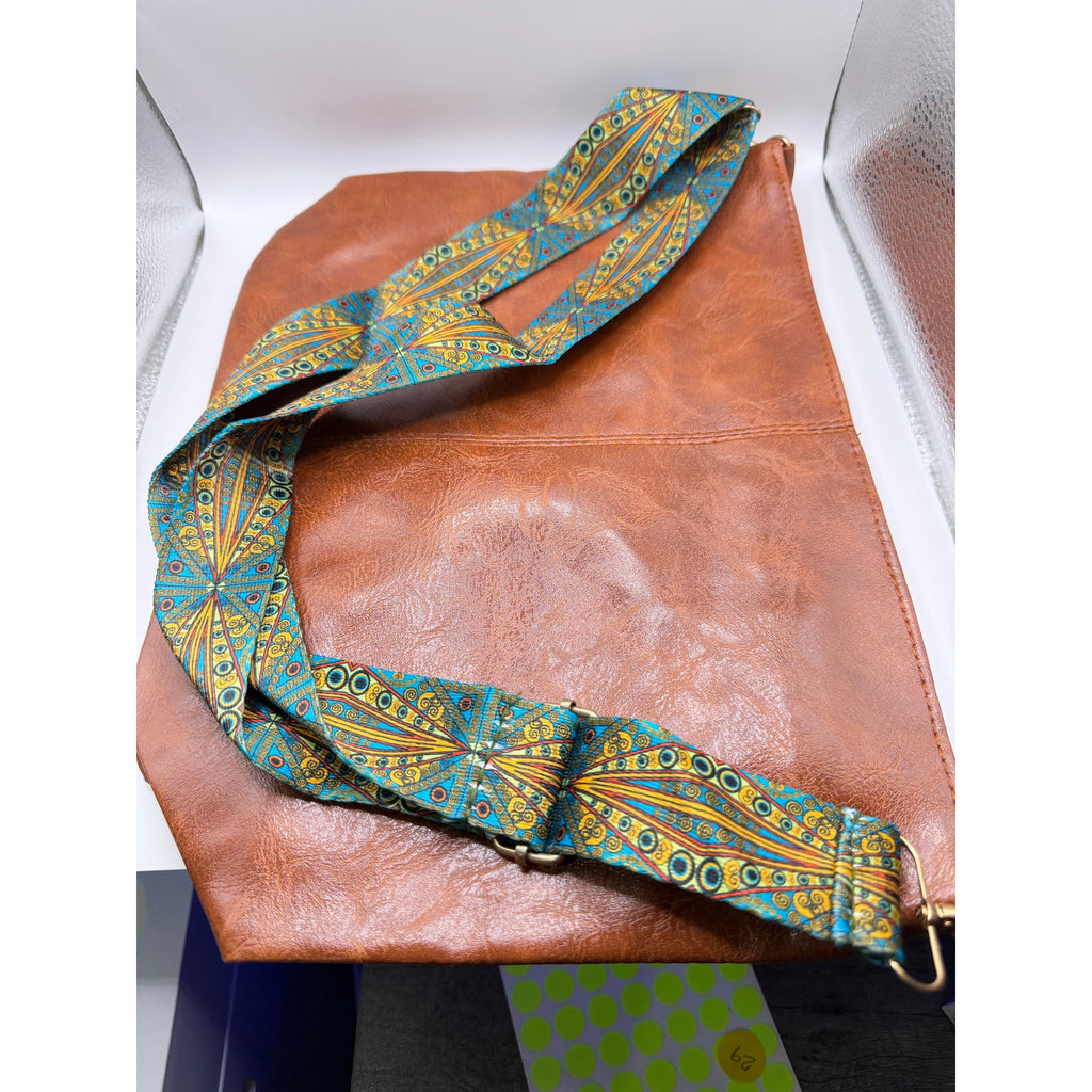 NEW Brown Vegan Leather Hobo Crossbody Bag