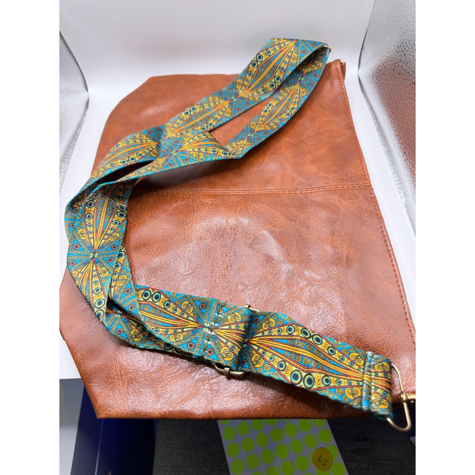 NEW Brown Vegan Leather Hobo Crossbody Bag
