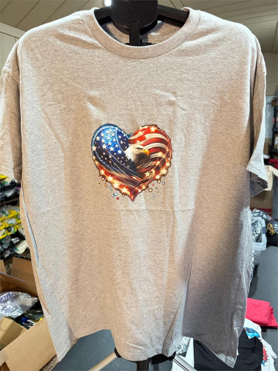 Dark gray 250th anniversary T-shirt by Republic Mercantile in XL size, featuring a comfortable fit and anniversary design.