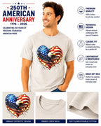 Dark gray 250th anniversary T-shirt by Republic Mercantile in size XL, featuring a simple anniversary logo design.