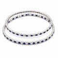 Double strand blue and silver elastic bracelet by Republic Mercantile featuring stylish beaded design and adjustable fit.