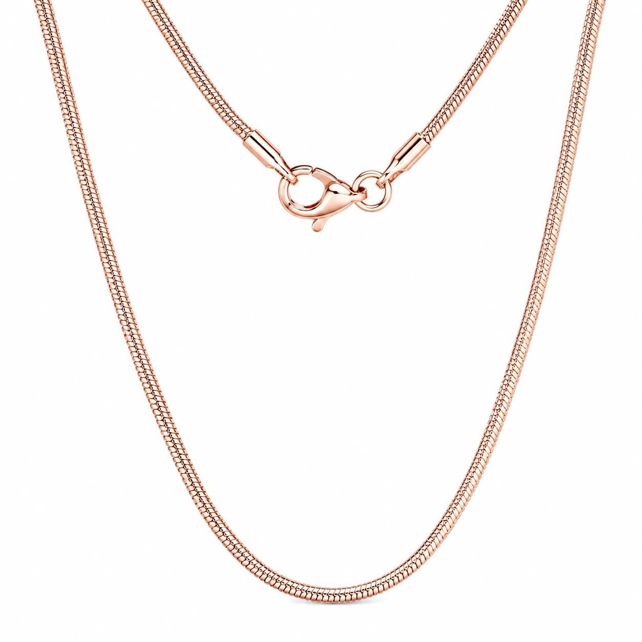 20-inch rose gold chain necklace by Republic Mercantile featuring a sleek, polished design on a white background.