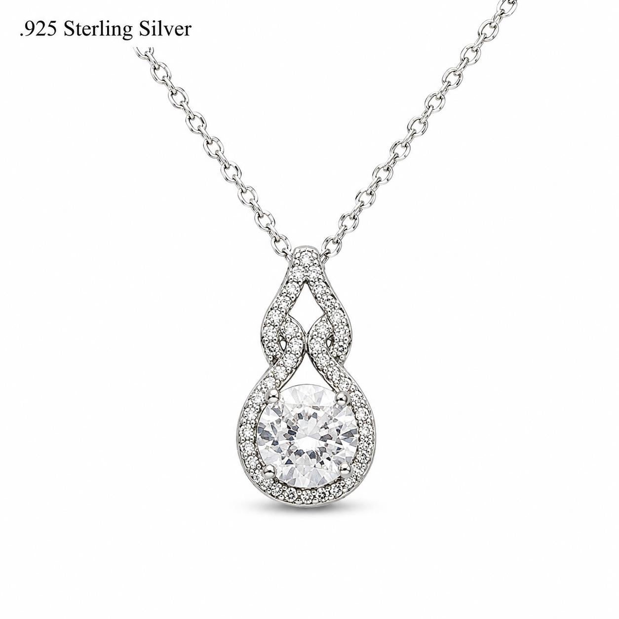 Gorgeous moissanite pendant necklace with sparkling gemstone on silver chain, elegant jewelry by Republic Mercantile