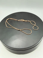 19-inch rose gold snake chain necklace for women from Republic Mercantile featuring a sleek, shiny, and elegant design.