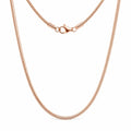 Rose gold snake chain necklace for women, 19 inches long, featuring a sleek and elegant design from Republic Mercantile.