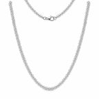 Silver textured chain necklace, 20 inches long, with a classic style from Republic Mercantile, displayed on a neutral background.