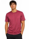Men's burgundy T-shirt by Republic Mercantile, size large, showing front view with soft fabric and classic fit.
