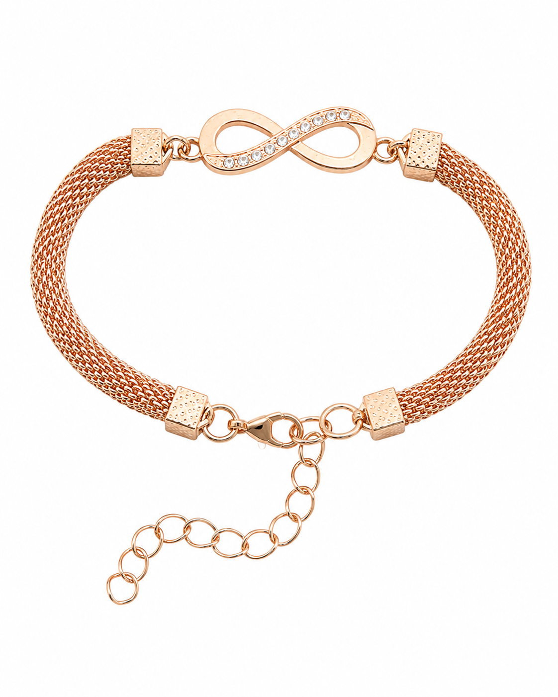 NEW Stunning Rose Gold Figure 8 Bracelet with CZ