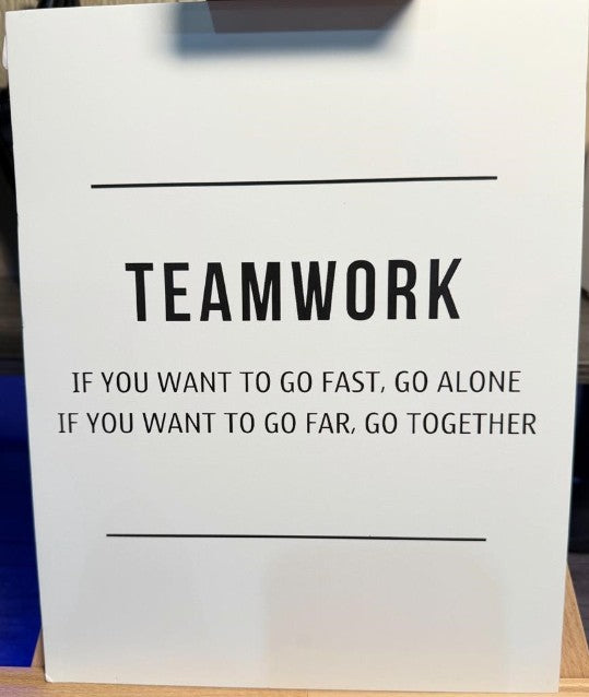 Unframed 8x10 success poster board by Republic Mercantile featuring teamwork-themed motivational design.