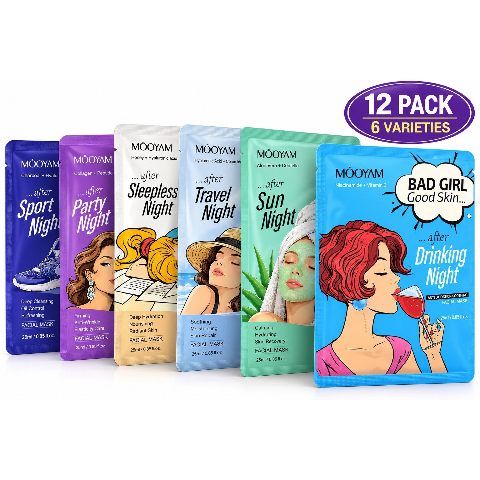 Mooyam Bad Girl 6 Variety 12-Pack