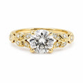 Gold tone fashion ring with cubic zirconia stone, size 8, stylish jewelry by Republic Mercantile, close-up of sparkling design.