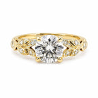 Gold tone fashion ring with cubic zirconia stone, size 8, stylish jewelry by Republic Mercantile, close-up of sparkling design.