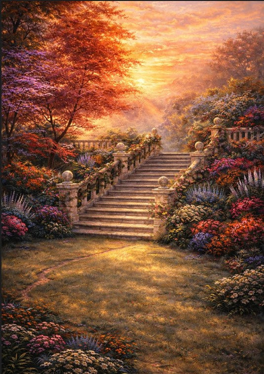 Three luminous garden art prints in 8x10 inch size displayed in portfolio folders by Republic Mercantile.