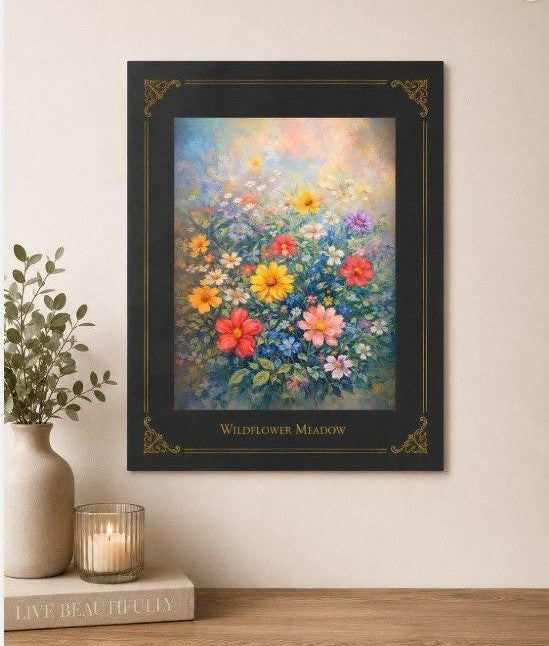 8x10 inch Morning Flowers Collection wildflower prints in a mat folder by Republic Mercantile.