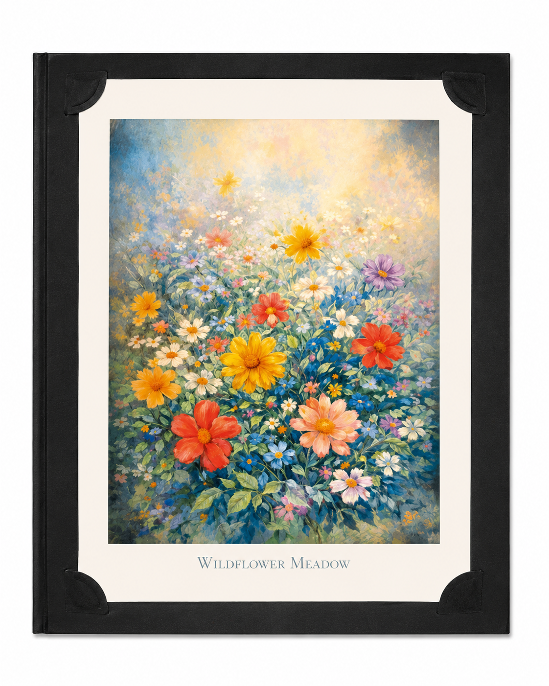 8x10 inch Morning Flowers wildflower print from Republic Mercantile's collection in a mat folder, featuring vibrant spring floral designs.