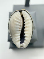 Sterling silver sea-shell ring in size 7 by Republic Mercantile, featuring detailed ocean-inspired design and polished finish.