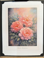 8x10 inch Peony Morning flower print from the Morning Flowers Collection by Republic Mercantile in a matte folder.