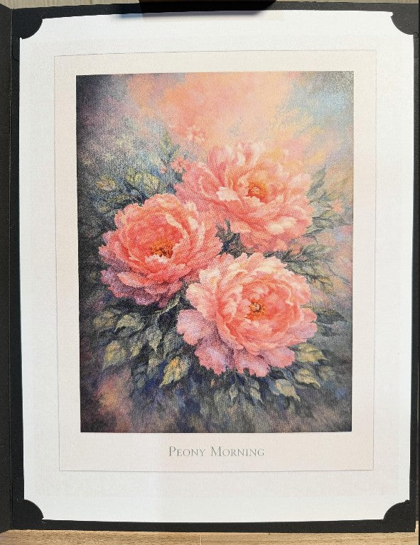 8x10 inch Peony Morning flower print from the Morning Flowers Collection by Republic Mercantile in a matte folder.