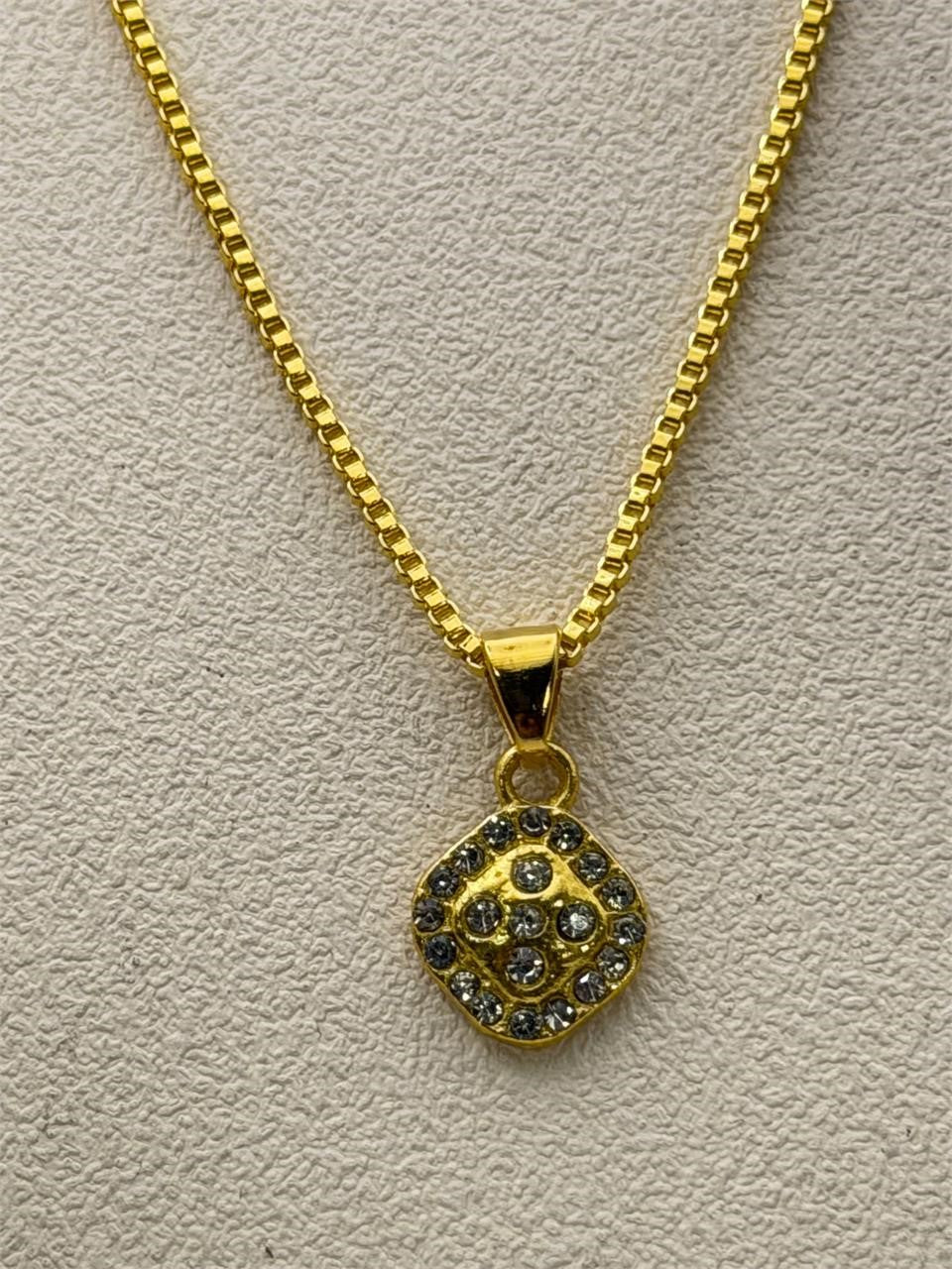 Six-piece gold-tone jewelry set with matching watch, bracelet, ring, necklace, and earrings from Republic Mercantile.
